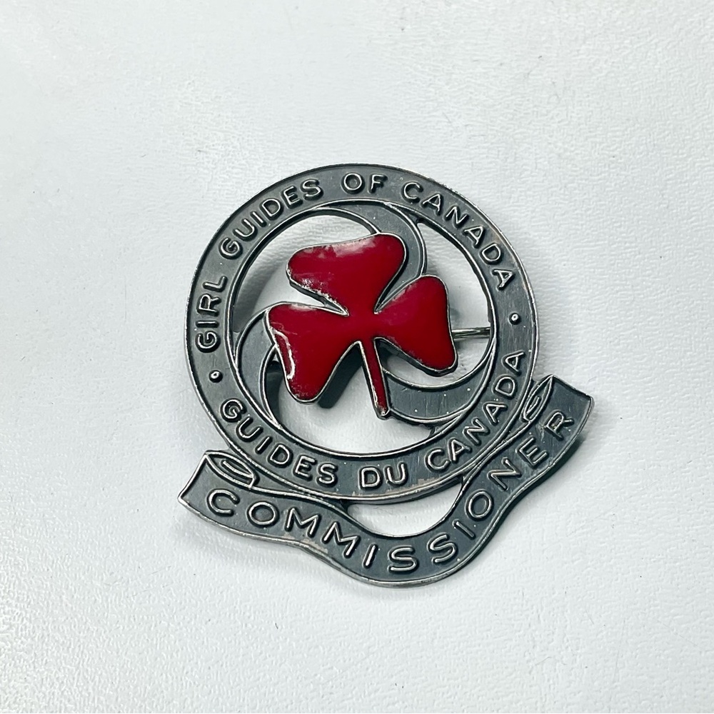 Vtg Sterling Silver Girl Guides of Canada Commissioner Pin